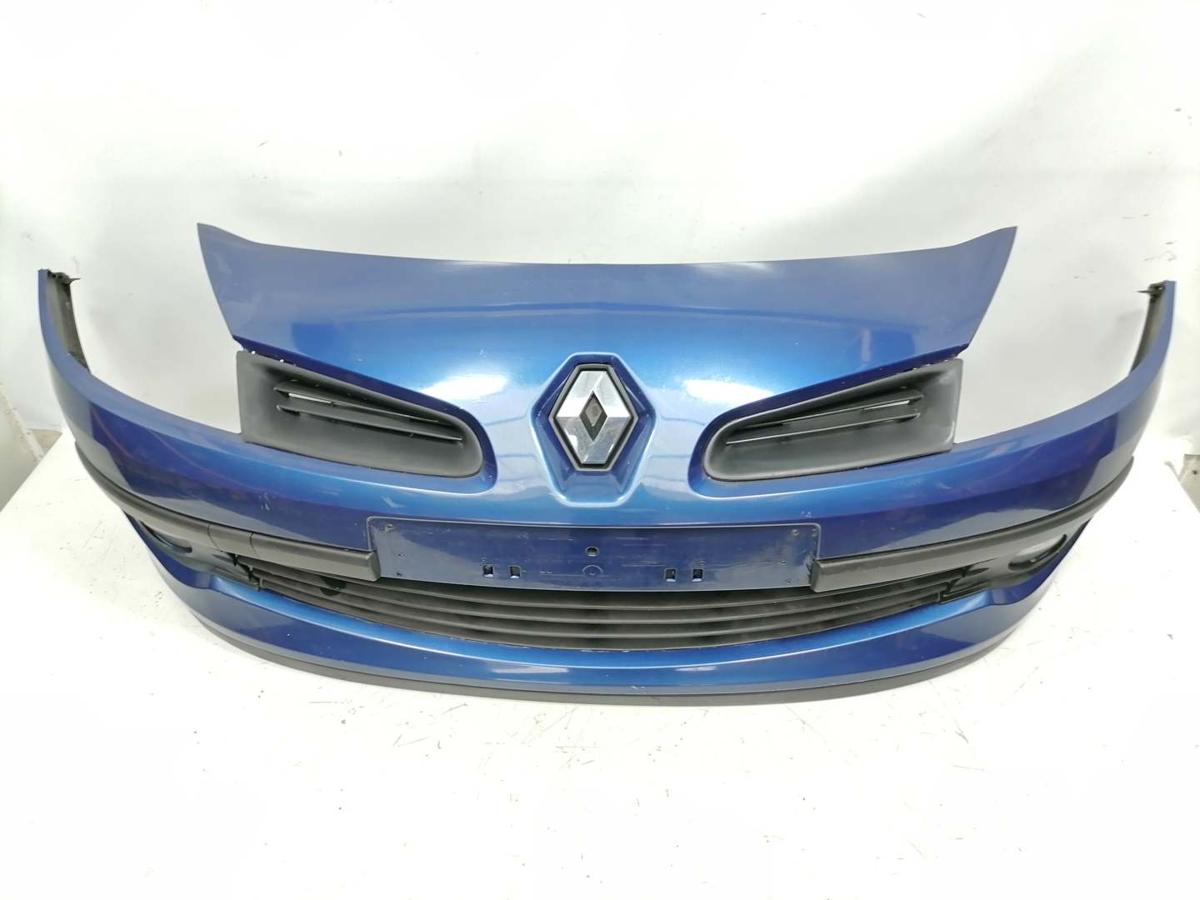 Renault Clio 3 original Stoßstange Stoßfänger vorn NV432 Monaco Blau BJ05